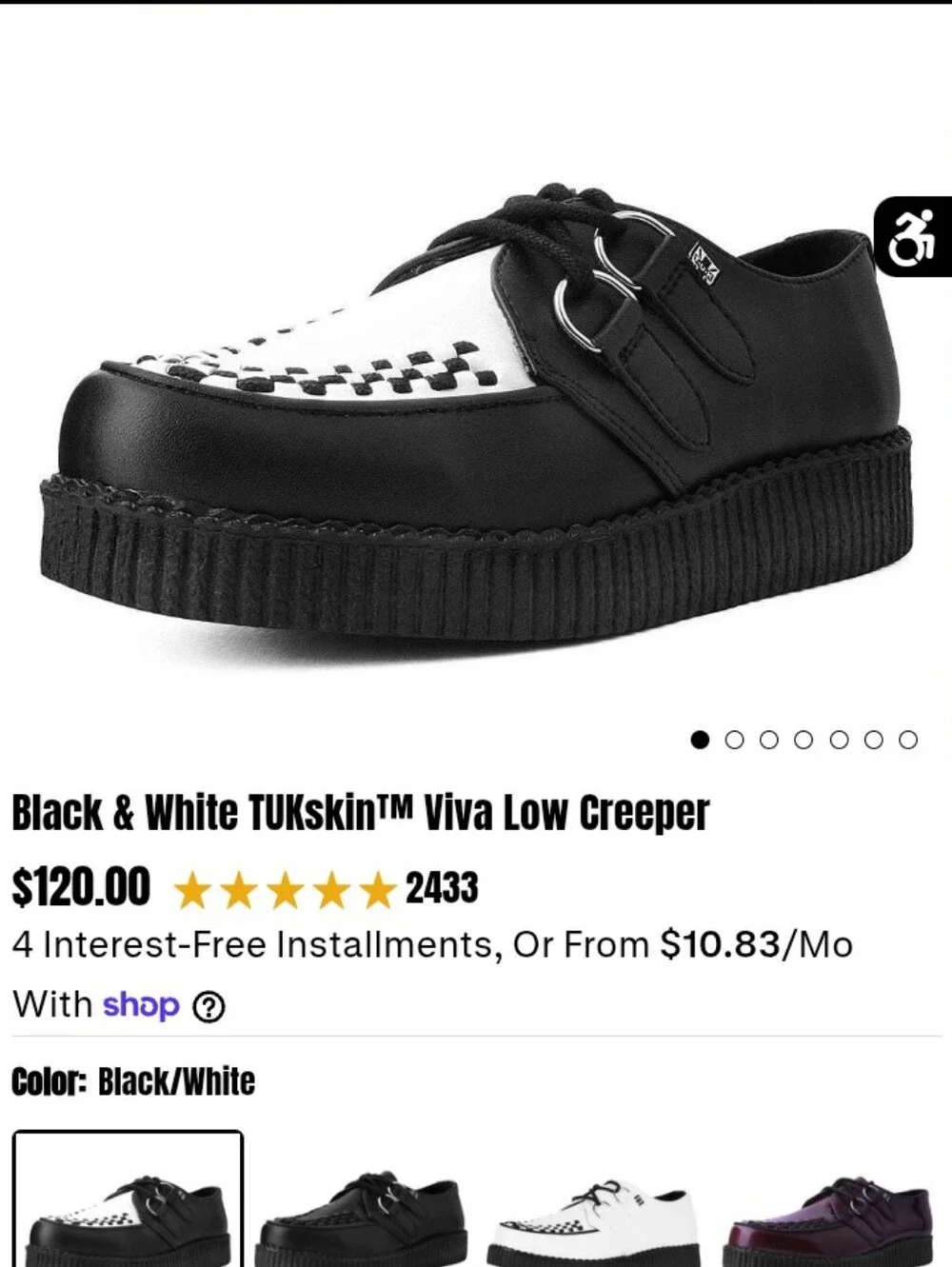 tuk Black & White TUKskin™ Viva Low Creeper